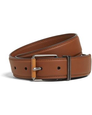 ZEGNA Dark Foliage Leather Belt - Brown