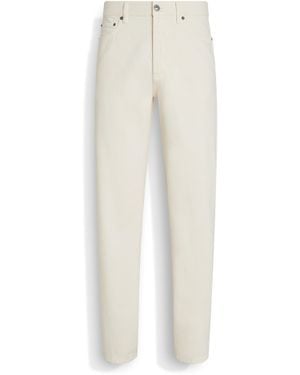 ZEGNA Roccia Jeans Aus Baumwolle Mit Stone-Washed-Effekt - Weiß