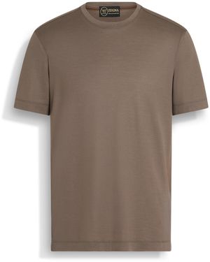 ZEGNA T-Shirt Aus Vellus Aureum - Mehrfarbig