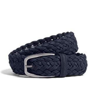 ZEGNA Ceinture En Cuir Bleu Foncé