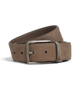 ZEGNA Ceinture En Cuir De Bovin Marron