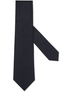 ZEGNA Dark Silk Tie - Blue