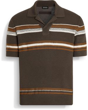 ZEGNA Poloshirt Aus Baumwolle Und Seide - Mehrfarbig