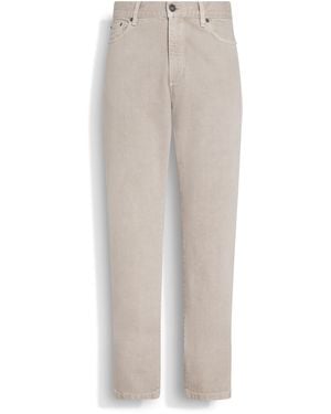 ZEGNA Roccia Jeans Aus Baumwolle Mit Stone-Washed-Effekt - Weiß