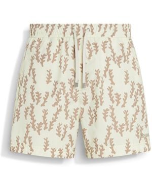 ZEGNA Oasi Print Swim Trunks - White