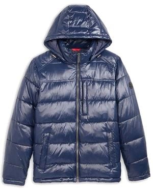Michael Kors Puffer Jacket With Hood - Blue