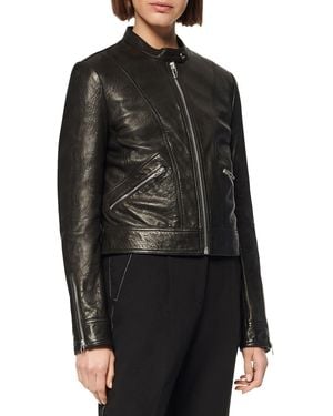 Andrew Marc Ramsey Moto Leather Jacket - Black