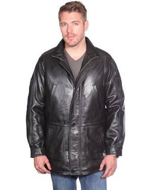 Mason &amp; Cooper Mason & Cooper Garner Mid-Length Leather Coat - Black