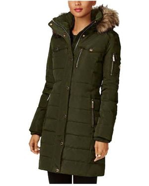Michael Kors Michael Puffer Winter Coat With Zip Out Hood - Green