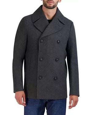 Cole Haan Peacoat Wool Jacket - Black