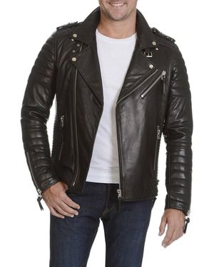 Mason &amp; Cooper Mason & Cooper Moto Genuine Leather Jacket - Black