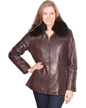 Mason & Cooper Mason & Cooper Leather Jacket With Zip Out Liner - Brown