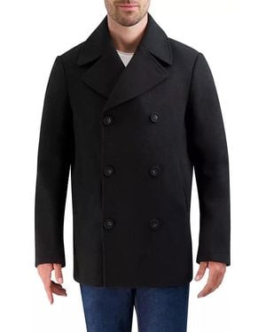 Cole Haan Peacoat Wool Jacket - Black