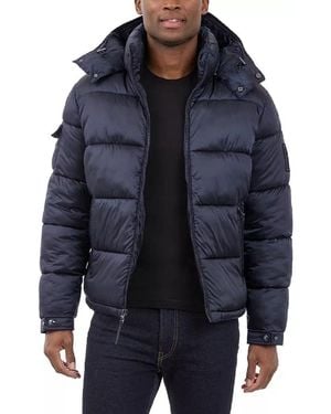 Michael Kors Heavyweight Metallic Finish Winter Jacket - Blue