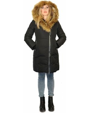 DODICI Down Winter Coat With Hood - Black