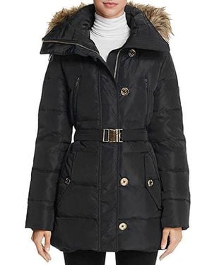 Michael Kors Michael Mid-Length Down Coat With Zip-Out Hood - Black