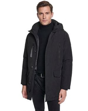 KARL LAGERFELD Modern Hooded Parka Jacket - Blue