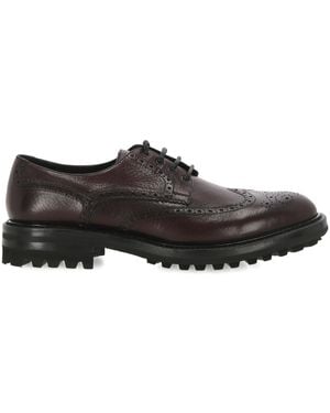 Ortigni Premium Calf Leather Flat Shoes - Brown