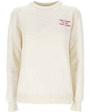 Giada Benincasa Elegant Wool Jumper For - Natural