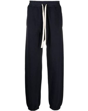 Jil Sander Drawstring Cotton Track Trousers - Blue