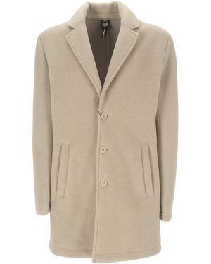 Colmar Ecru Brushed Effect Coat With Pockets - Natural