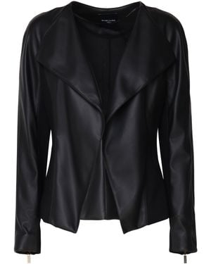 MARCIANO BY GUESS Eco Leather Blazer With Zip Closure - Black