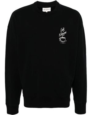 Café Kitsuné Cotton Logo Sweater - Black