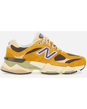 New Balance Ocher Leather U9060 Sneakers - Yellow