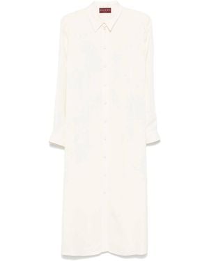 Gucci Belted Maxi Dress - White