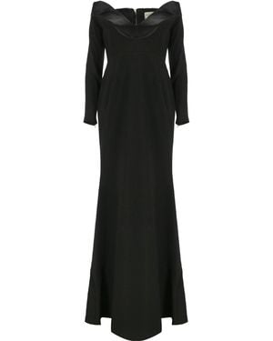 New Arrivals Bardot Crêpe Long Dress - Black