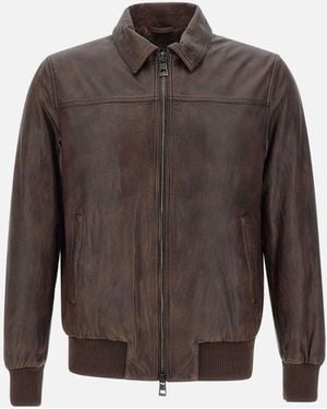 GMS-75 Soft Lambskin Jacket With Fur Lining - Brown