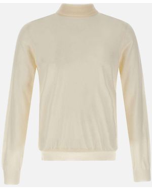 Filippo De Laurentis Merino Wool Turtleneck Jumper - White