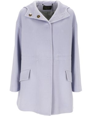 Heresis Elegant Wool Coat - Blue