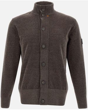 Dekker Soft Chocolate Chenille Cardigan For - Grey