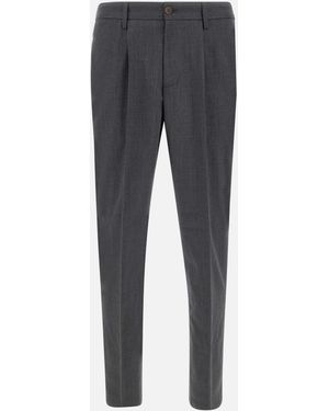 Devore Wool Blend Pants For - Gray