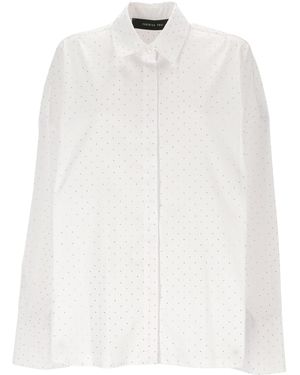 FEDERICA TOSI Cotton Blend Crystal Shirt - White