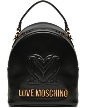 Love Moschino Ecoleather Rounded Backpack - Black