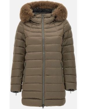 Colmar Deluxe Bronze Down Jacket With Hood - Green