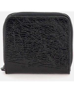 Gianni Chiarini Shiny Leather Zip Wallet - Black