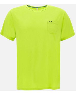 Sun 68 Cotton Pocket Lime T-Shirt - Yellow