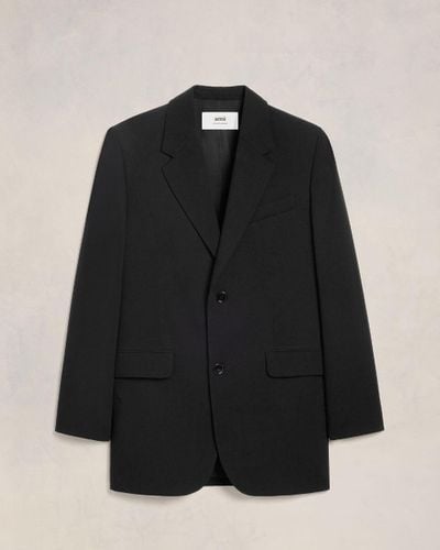 Ami Paris Oversize Two Buttons Jacket - Black