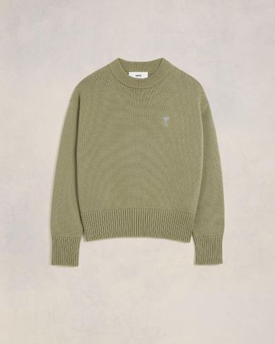 Ami Paris Ami De Coeur Crewneck Sweater - Green