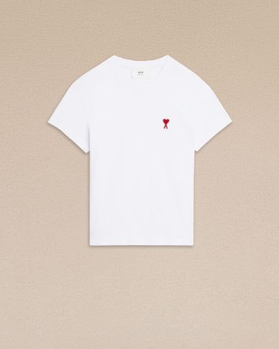 Ami Paris T-shirt ami de cœur coupe classique - Blanc