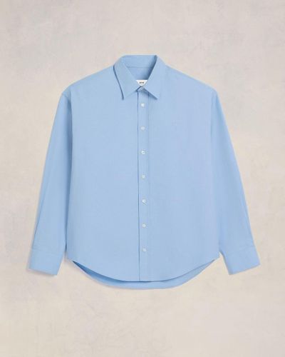 Ami Paris Ami De Coeur Classic Shirt - Blue