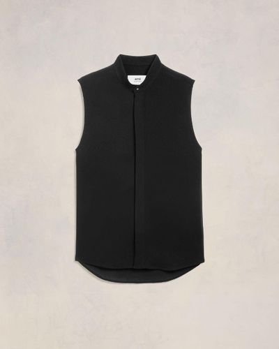 Ami Paris Sleeveless Shirt - Black