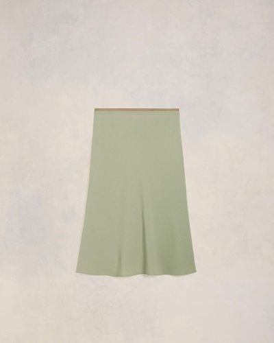 Ami Paris Midi Skirt With Elasticated Waist - Green