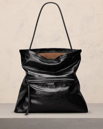 Ami Paris Maxi Grocery Bag - Black