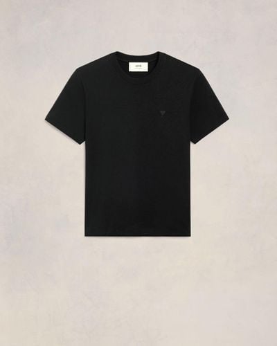 Ami Paris Ami De Coeur T-shirt - Black