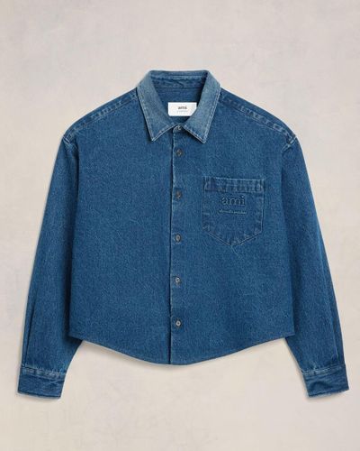 Ami Paris Ami Denim Shirt - Blue