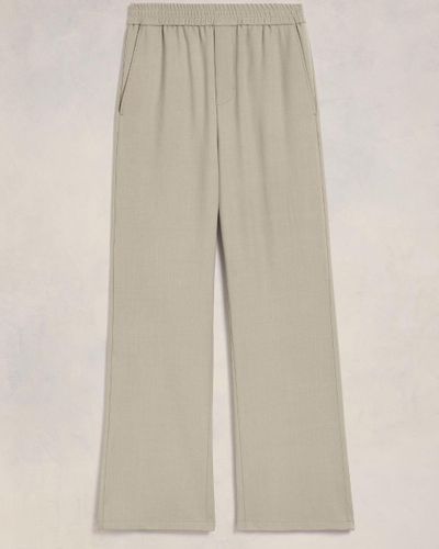 Ami Paris Wide Elasticated Waist Trousers - Natural